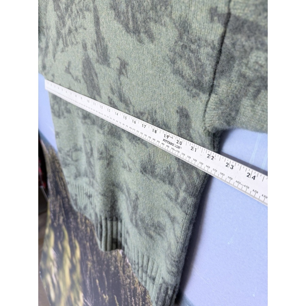 XL Polo Ralph Lauren Men's Green Wool Knit Crewneck Hunting Dog Graphic Sweater - Picture 6 of 7